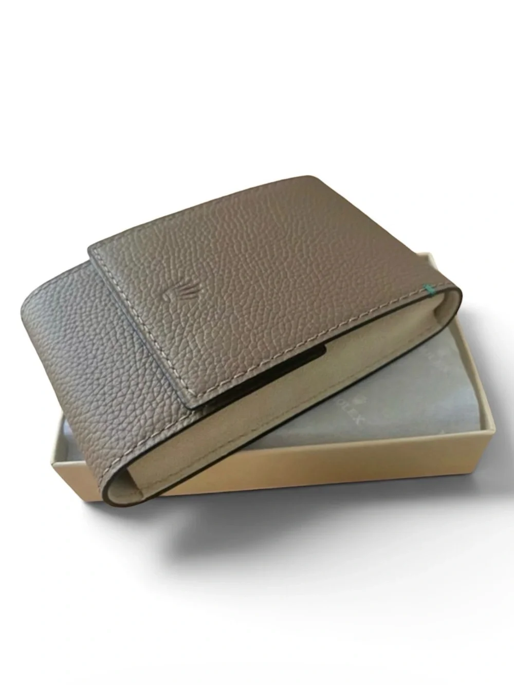 Authentic Rolex Taupe Leather Watch Travel Pouch Service Case – Rare Color